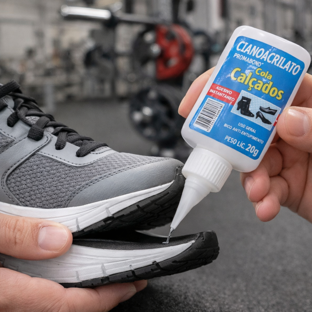 Super Cola para Calçados, Tênis, Couro Sintético cintos e bolsas Promabond Cianoacrilato - 20g