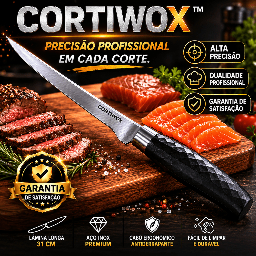 Faca Sushi Sashimi Filetar Fatiar Profissional Corte Preciso Inox 31 Cm Cozinha