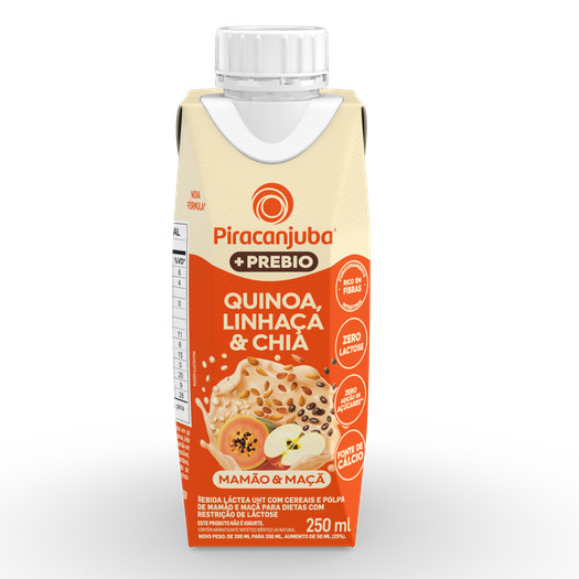 Bebida Lactea Prebiotico Piracanjuba Sabor Mamao e Maça 250ML