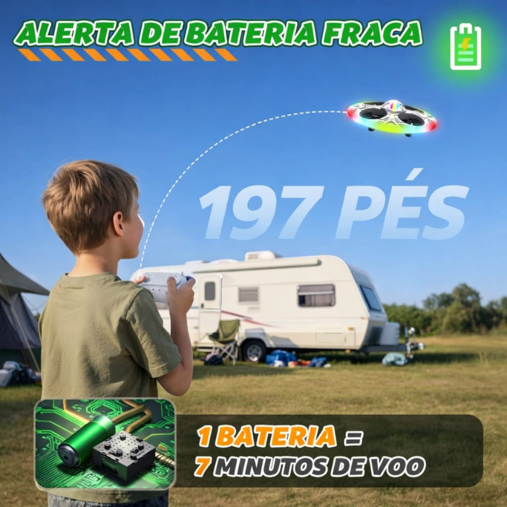Drone RC Ufo de Espuma, 1 Bateria Mini Helicóptero Aéreo - Brinquedo para Crianças de Natal