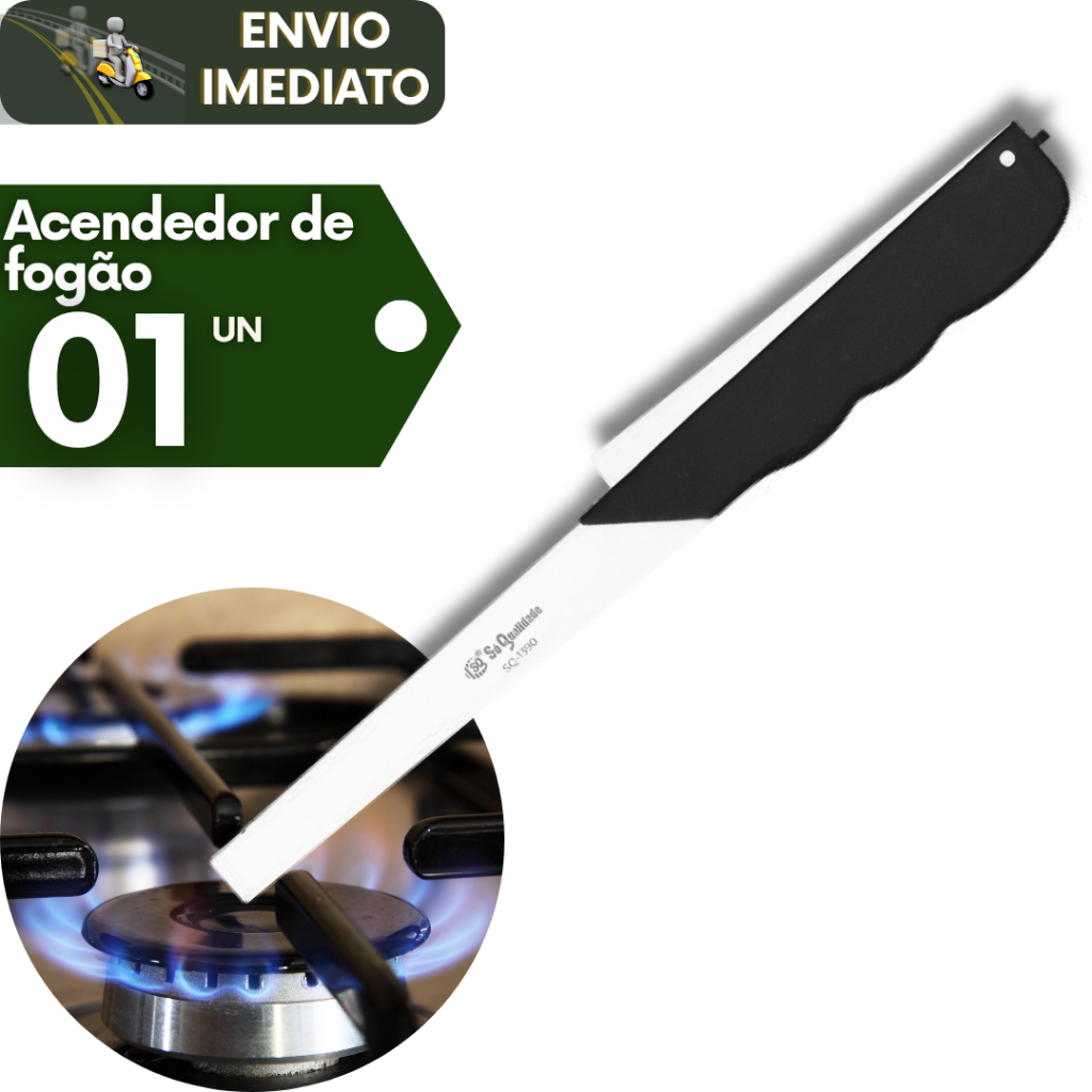 Acendedor Isqueiro de Fogão Premium Multi Disparos Cozinha e Restaurantes Bares Hotéis e Indústrias