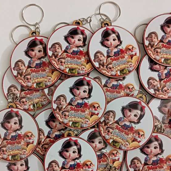 Kit Chaveiro Personalizado lembrancinha de festa, aniversário Branca de Neve Baby — imagem 2 de 2