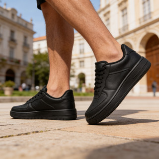Tênis Preto E Branco Leve Desconto Relâmpago