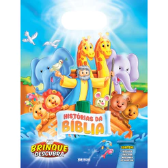 Kit Brinque E Descubra Historias Da Biblia + Máscara e Cartela de Adesivos