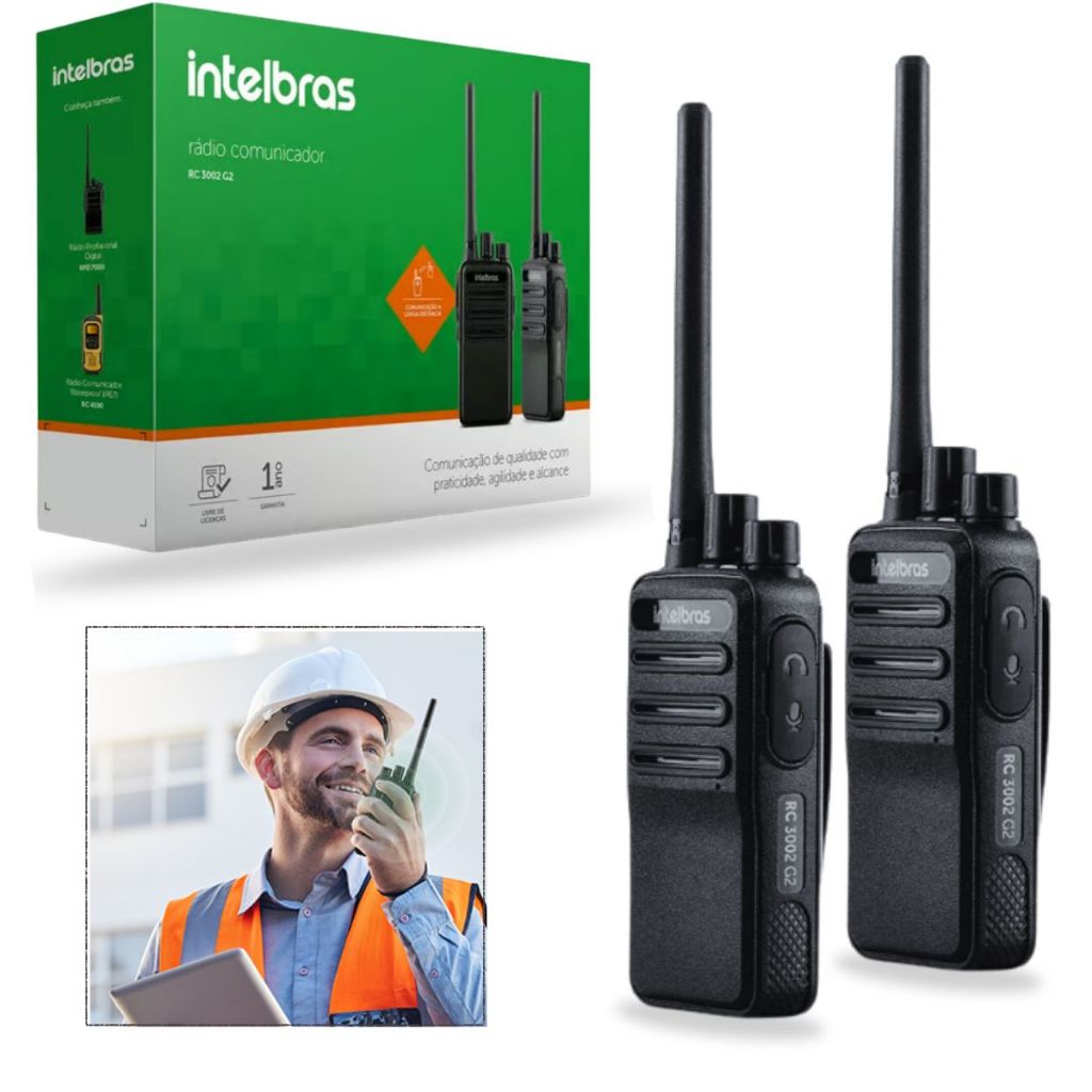 Rádio Comunicador Intelbras RC3002 G2 Profissional UHF