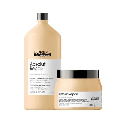 SHAMPOO 1.5l  + MASCARA 500g QUINOA Loreal Kit Absolut Repair Gold Quinoa .
