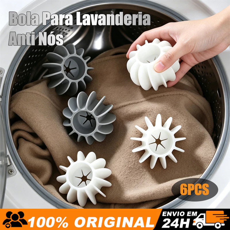 Removedor De Bolinhas E Pelos Bola Silicone Reutilizável Ideal Para Lavadora De Roupas — imagem 1