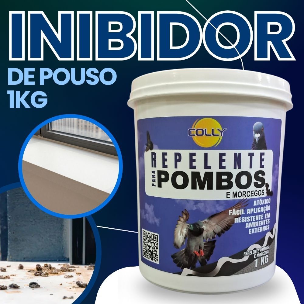 Espante Pombo Repelente Pombo 1kg - Gel Espanta Morcegos Pombos | Inibe Pouso