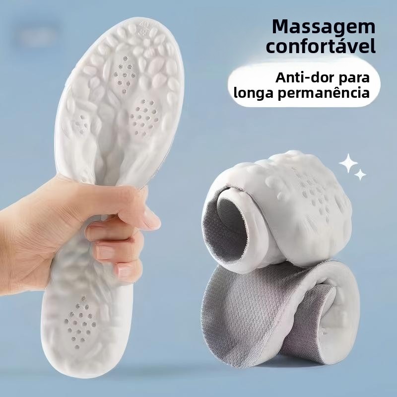 Palmilha Esportiva Ortopédica 4D Super Macia com Suporte para o Arco