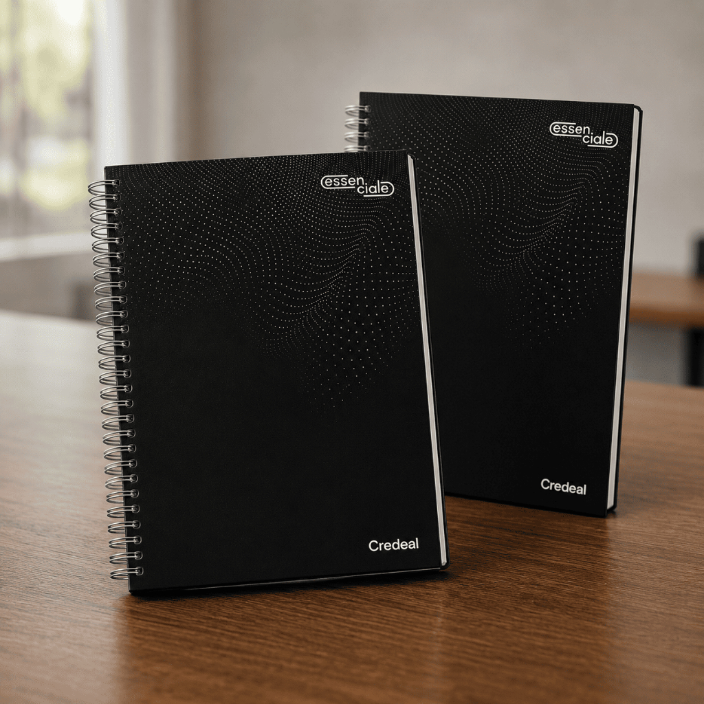 Kit 2 Cadernos Universitário 10 Matérias 160 Folhas Essenciale Capa Dura Espiral Resistente