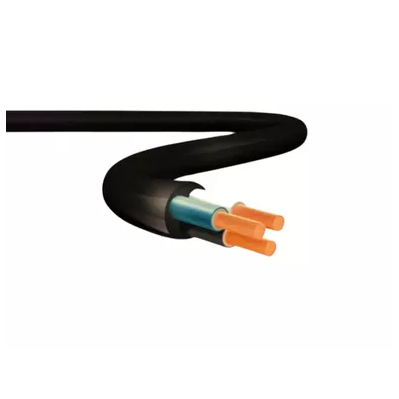 Cabo PP Fio Flexível 3x1,5mm 500V 70G Pvc Preto Com 1 Metro Extensão