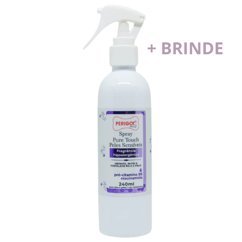 Spray Pure Touch Peles Sensiveis Clinic 240ml Perigot Cães E Gatos