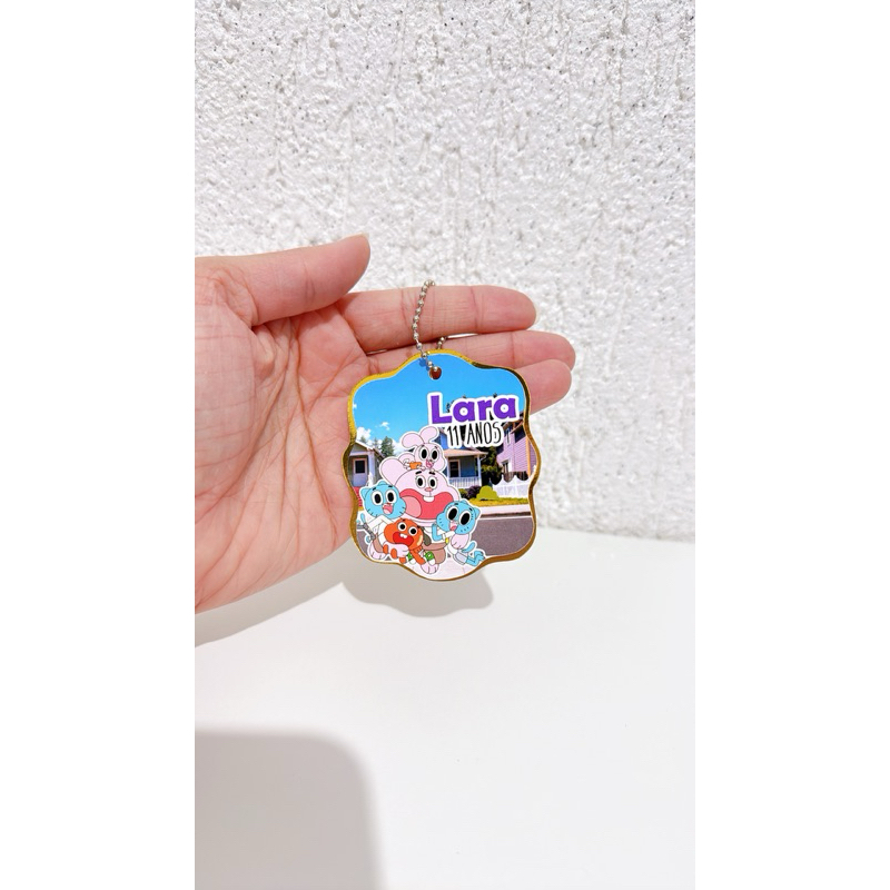 Tag Apliques Personalizados 3D para Lembrancinha | o incrível mundo de gumball | Etiqueta Festa Infantil | Qualquer Tema