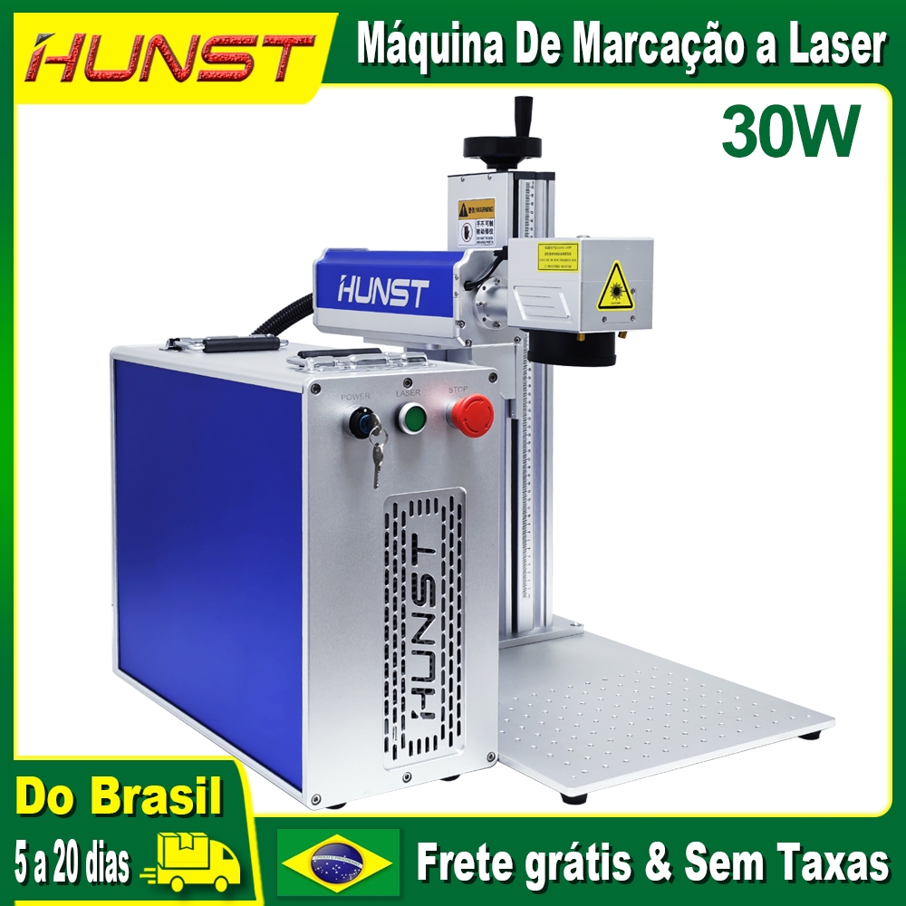 Máquina De Gravação a Laser HUNST 30W, Máquina De Marcação a Laser De Fibra.