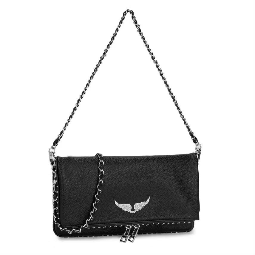 Bolsa Feminina De Ombro e Transversal em PU Tendência Diagonal Moda