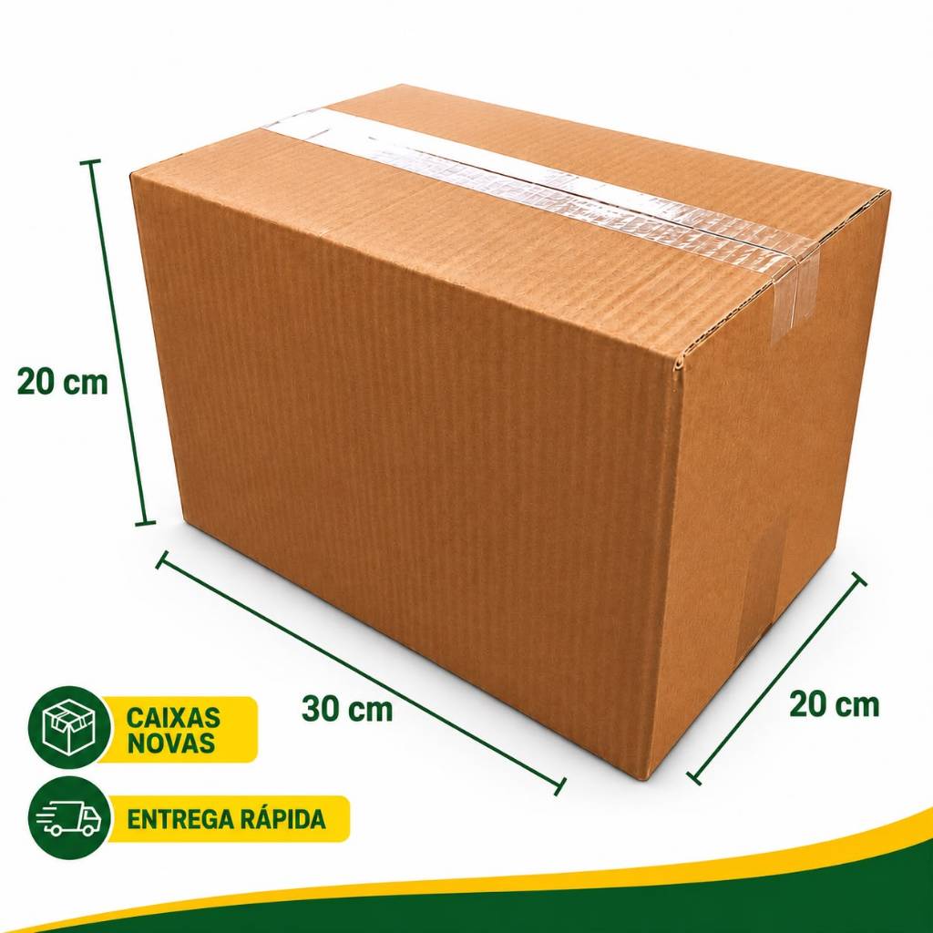 25 Caixas De Papelão 30x20x20cm Ideal Correios Sedex Pac