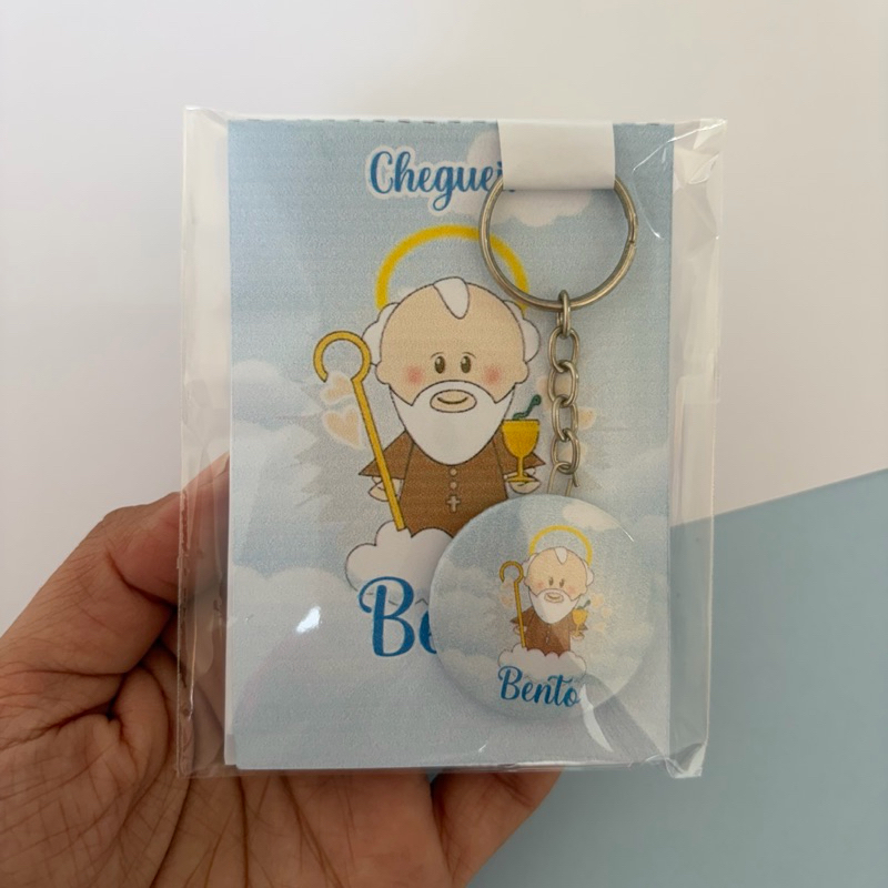 kit Lembrancinha Maternidade São Bento Personalizado com Nome do bebê Lembrança Nascimento