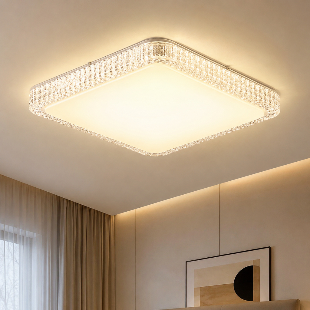 Lustre Plafon Moderno  Luminária de LED De Teto Quadrado 20w 34cm 3 Temperaturas Bivolt