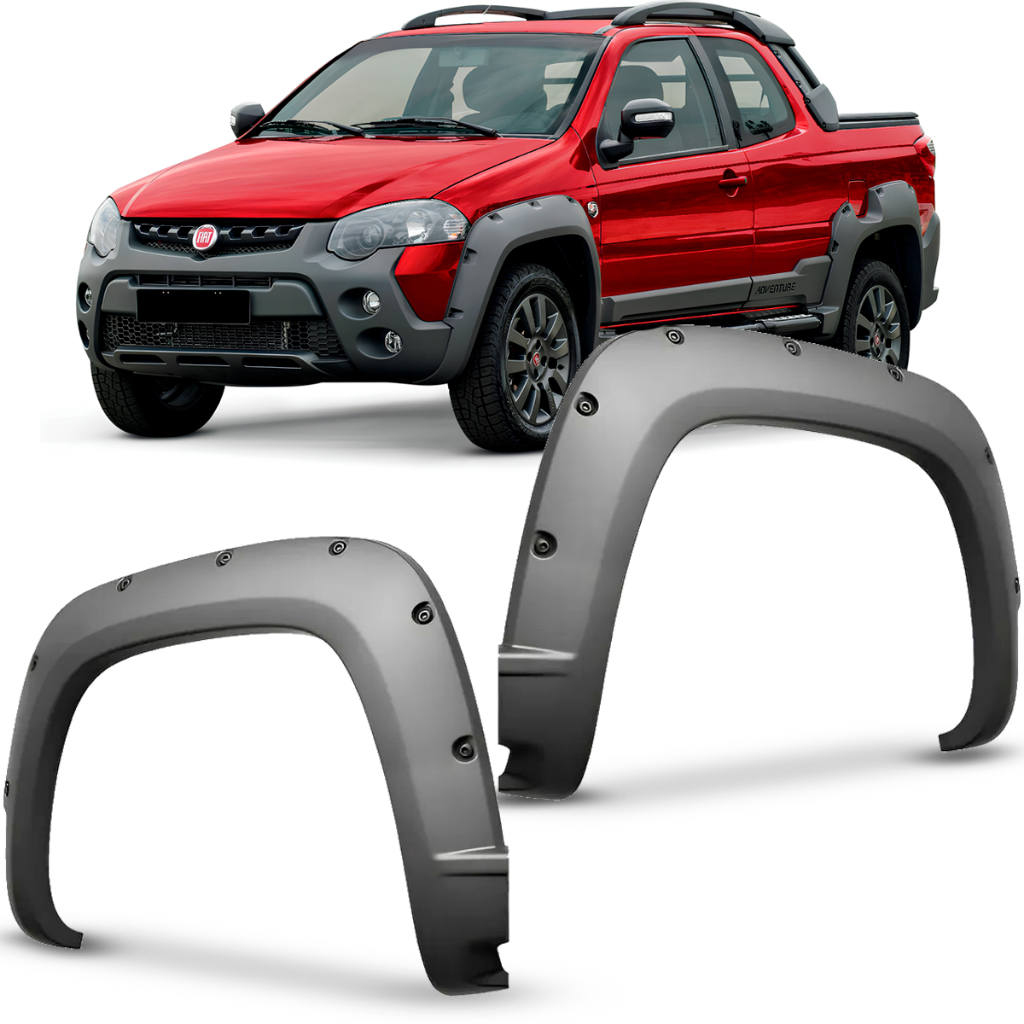 Par Moldura Paralama Dianteiro Strada Adventure 2014 2015 2016 2017 2018 2019 2020 Cinza