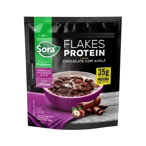 Cereal Matinal Flakes Protein Chocolate Vegano Sora 120g