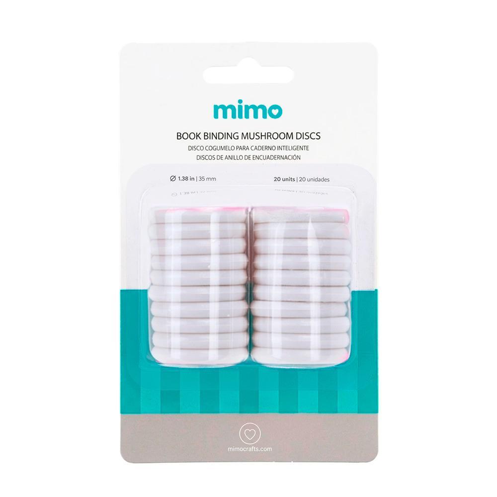 Disco Cogumelo para Caderno Inteligente Branco Mimo - 35 mm - 20 Unids