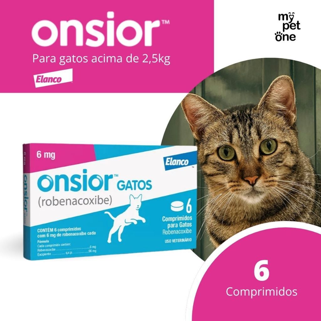 Onsior Elanco para Gatos acima de 2,5 Kg - 6 mg