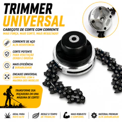 Trimmer Universal Reforçado Para Roçadeira Profissional E Jardinagem