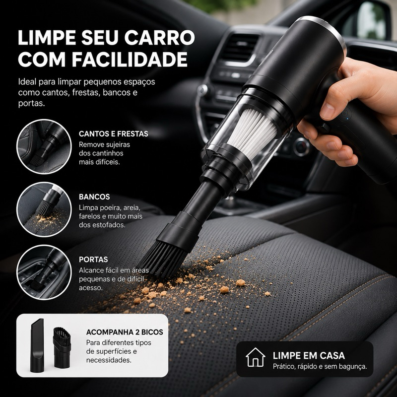 Mini Aspirador De Pó 3 em 1 a Vacuo Usb Portátil Recarregavel