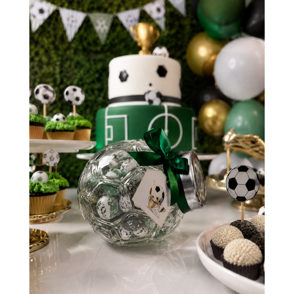 Mini Baleiro formato bola em Vidro com Tampa | Lembrancinha Maternidade, Chá de Bebê e Aniversário