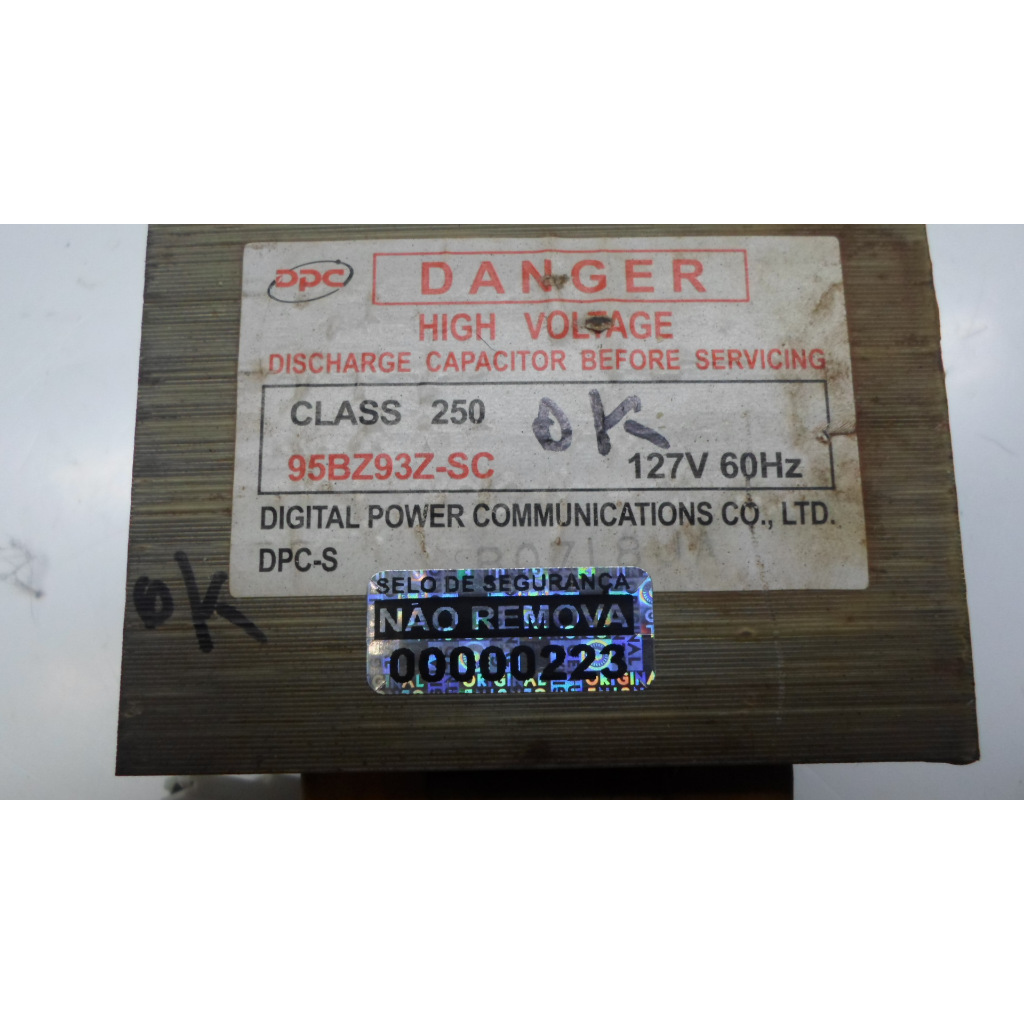 Transformador Class 250 95bz93z-sc 127v Para Microondas
