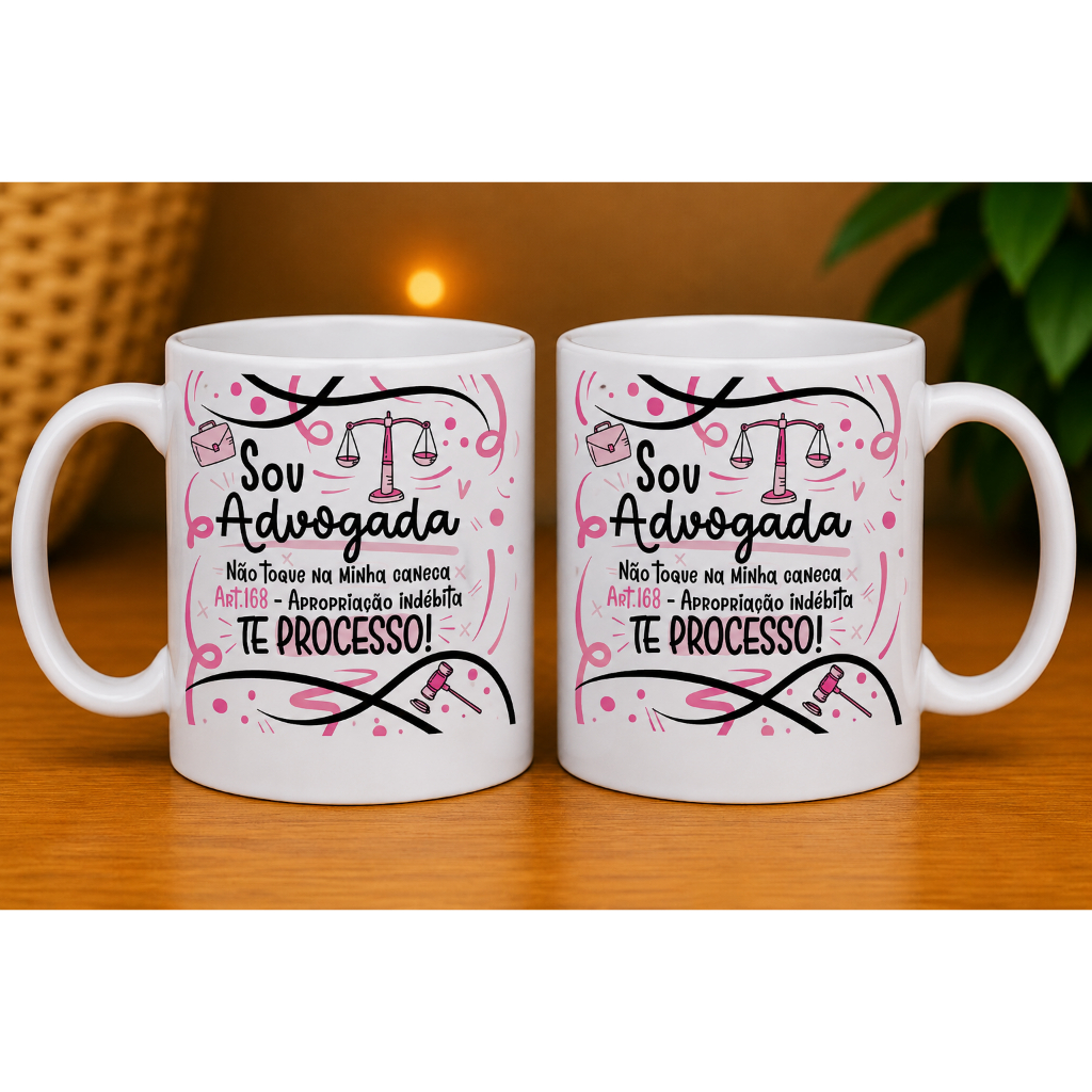 Detalhes do Caneca de Porcelana Advogada 325ml Presente para Advogada Direito Advocacia OAB