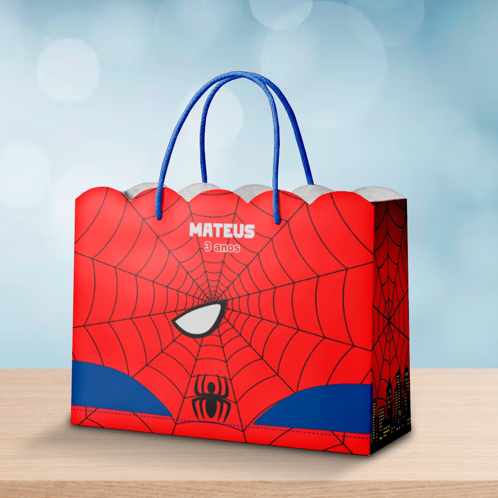 Sacolinhas nuvem sacolinha personalizadas sacolas todos os temas lembrancinha aniversario heroi aranha homem aranha