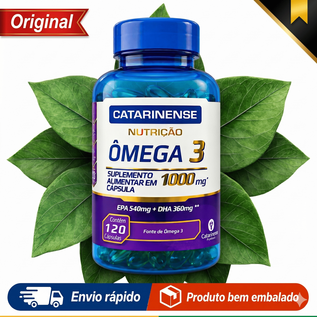 Suplemento Ômega 3 Óleo de Peixe Catarinense Nutrição 1000mg 120 Cápsulas