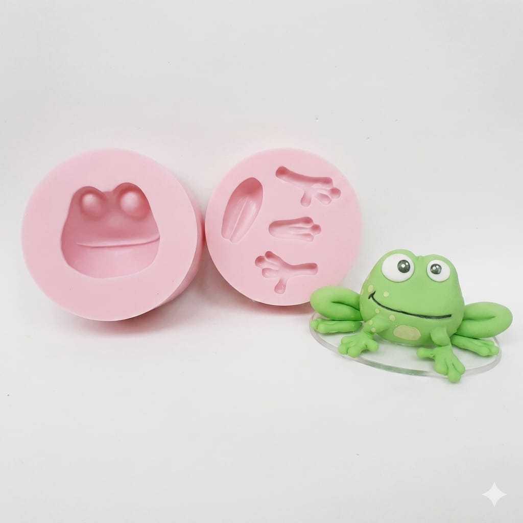 Molde Forma de Silicone Sapo Cururu 3D - Turma Galinha Pintadinha - Biscuit Confeitaria Pasta Americana