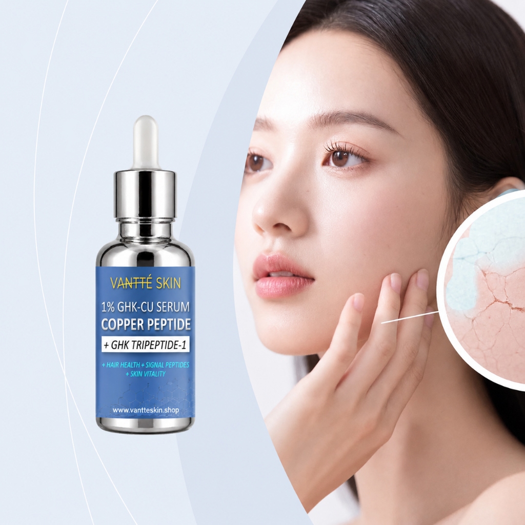 30ml GHK Cu Copper Pept Sérum Hidratante E Firmador Fornece Pele Elástica Suave Refinada Com Absorção Rápida