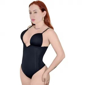 Body Decote Em V Profundo Modelador Corporal