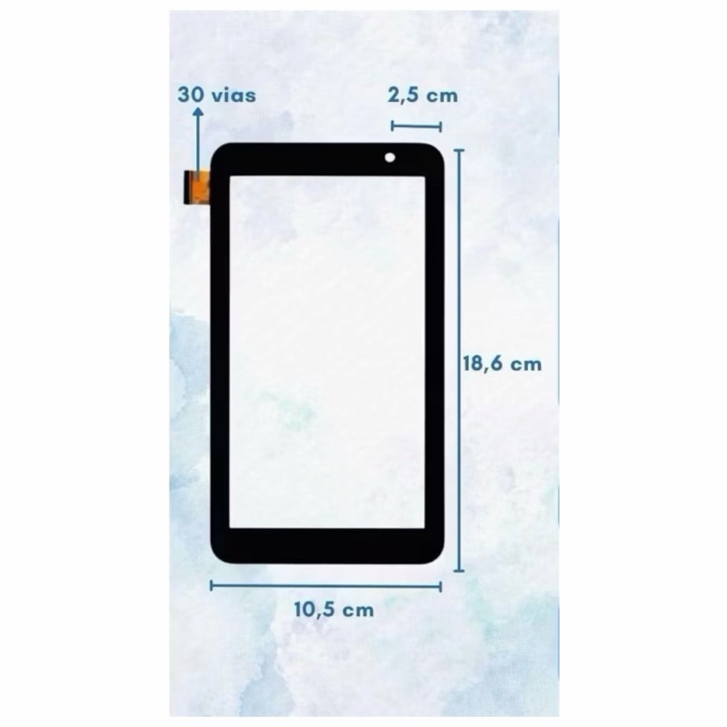 Touch Tela de Toque Vidro Tablet Positiv Twist Tab T780g T780sf T780sg  T780sf T780mf Preto Flex: Xc-Pg0700-487