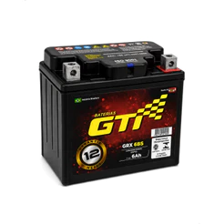 Bateria Para Moto GTI 6 Amperes 6Ah Selada Partida