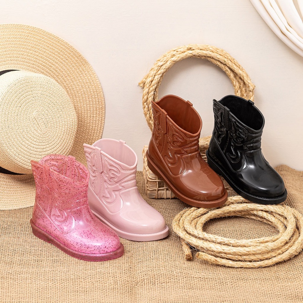 Bota Infantil Country Texana Galocha Impermeável Menina Menino