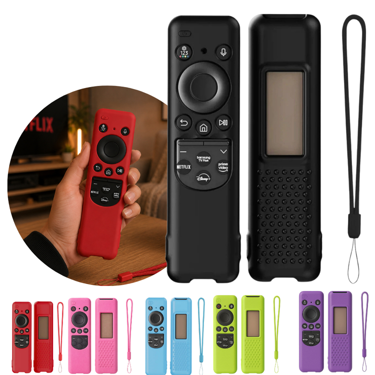 Kit Capa Case Controle de Silicone Antiderrapante Várias Cores com Alça Smart Tv