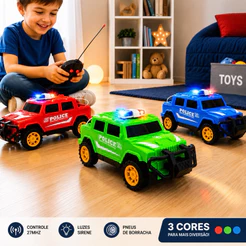Carrinho De Controle Remoto Carro Policia Lamborguini Ferrari 1:24 Formula 1 Brinquedo Menino Coleção
