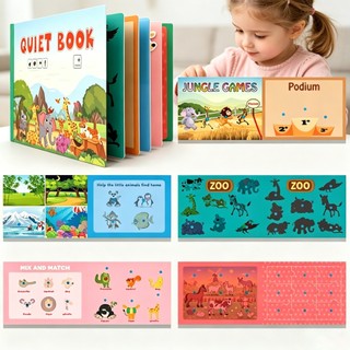Livro silencioso de educação precoce para crianças, livro de conhecimento e reconhecimento para bebês, brinquedo educati