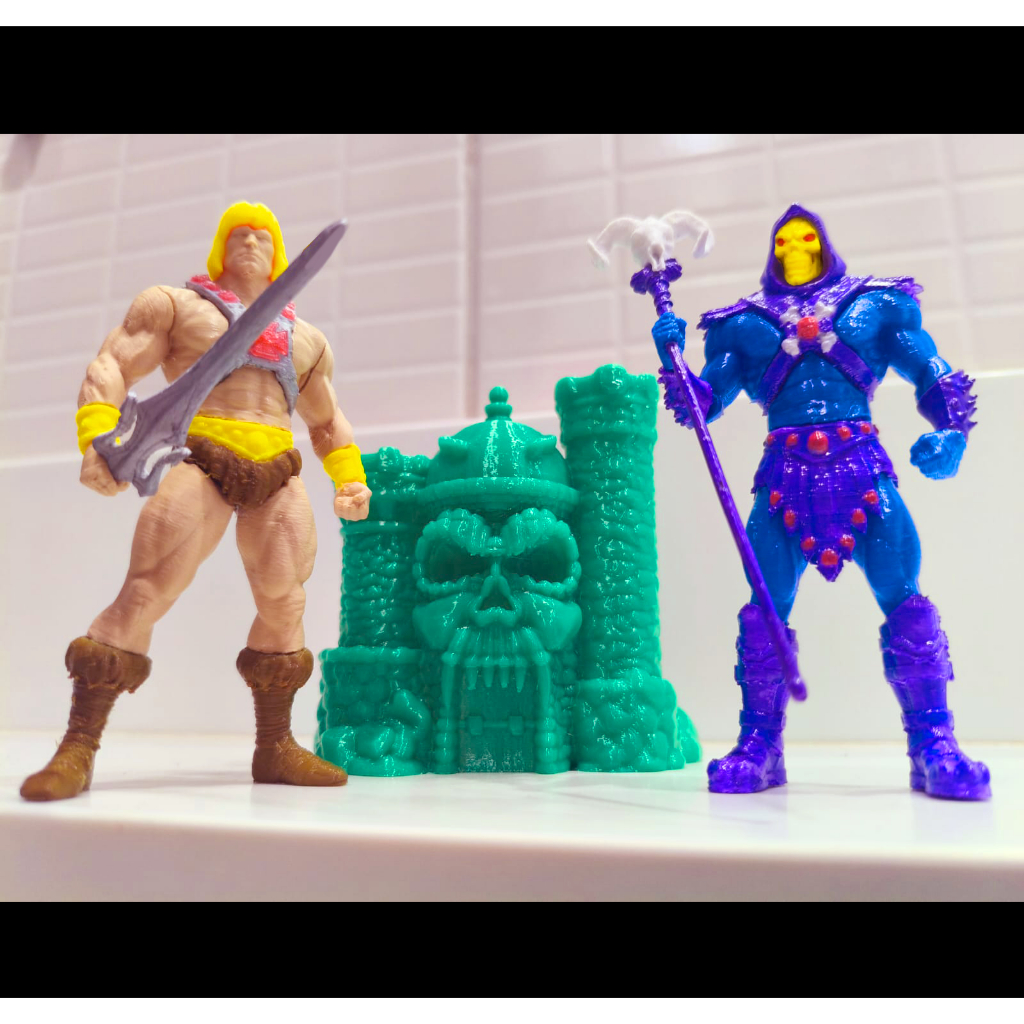 Action Figure He Man e Esqueleto - Boneco He-Man Heman Mestres do Universo Coleção ou Individual