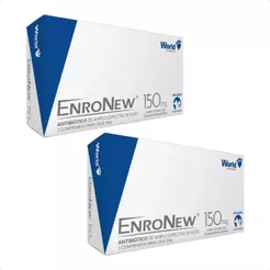 Kit 2 EnroNew 150mg World para Cães e Gatos de até 30kg - 10 Comprimidos