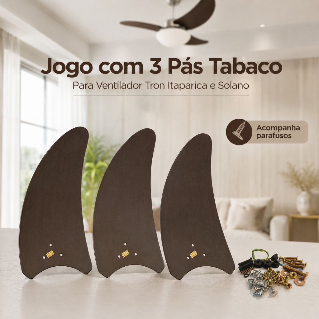 Jogo De 3 Pas Tabaco Tron Itaparica e Solano + Parafusos