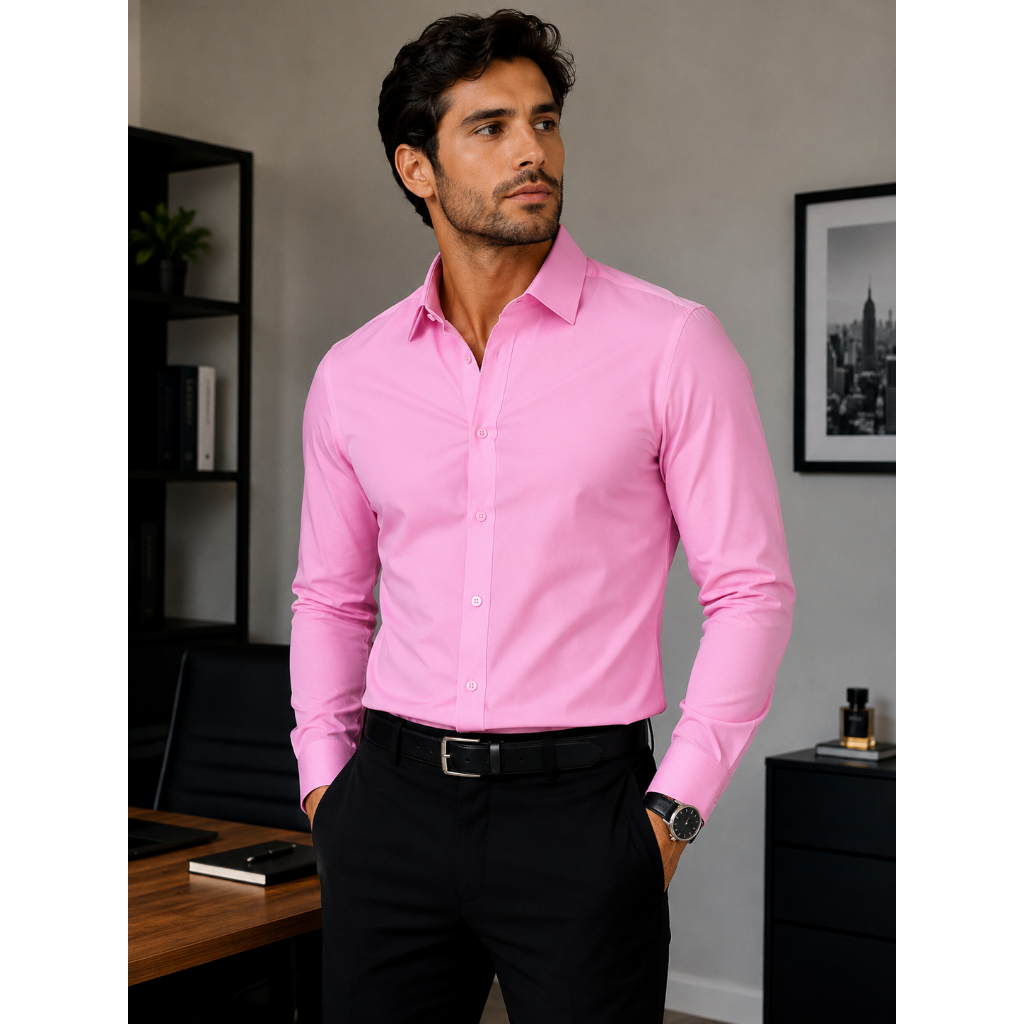 Camisa Social Masculina Manga Comprida
