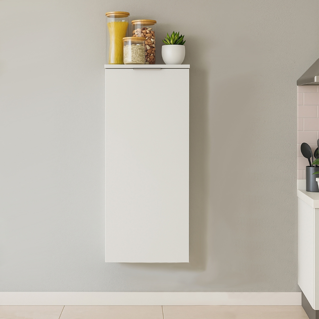 Armario Despensa Suspenso Compacto p/ Cozinha Branco Projmob