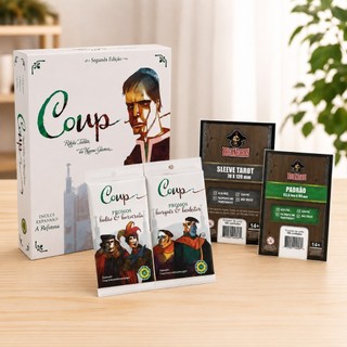 Coup 2ª Edição Jogo Grok Games Expansões + Promos + Sleeves