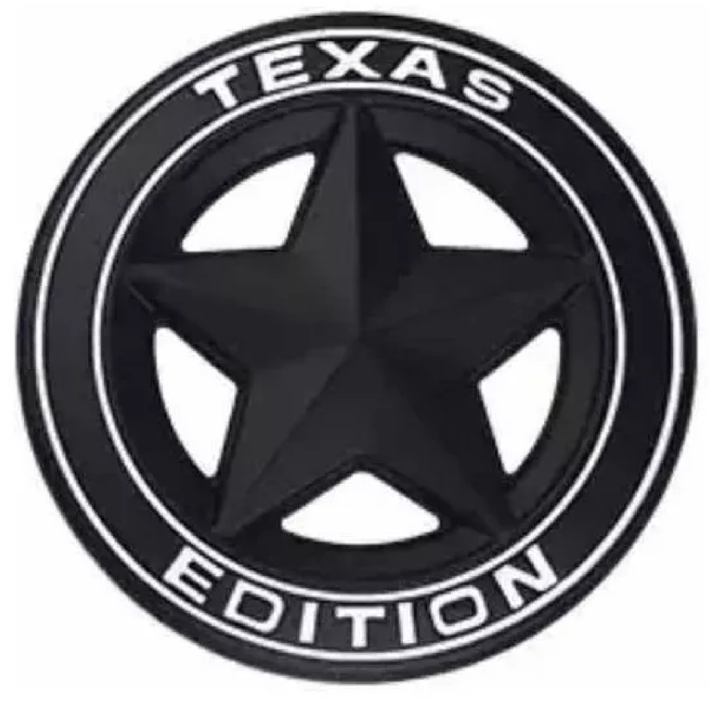 Emblema Texas Edition Estrela Preto F250 F1000 Ranger S10