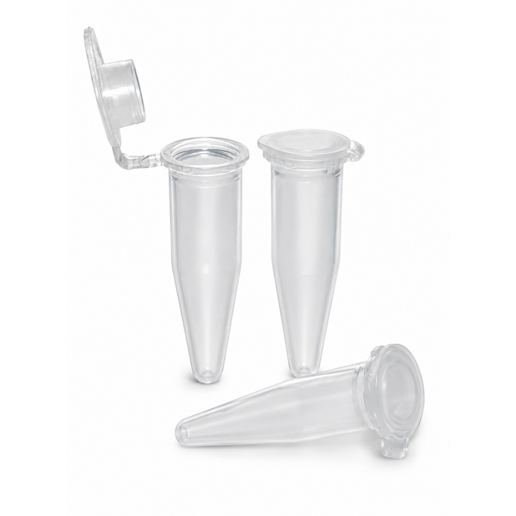 Microtubo Fundo Cônico 1,0 ml Interno 1,5 ml Externo Pacote com 1000 unidades